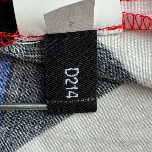 Kate Spade New York Black Red Geo Babydoll Belted Sleeveless Dress  Size XS - Picture 11 of 16